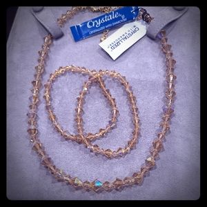 Matching necklace & bracelets Swarovski crystalliz